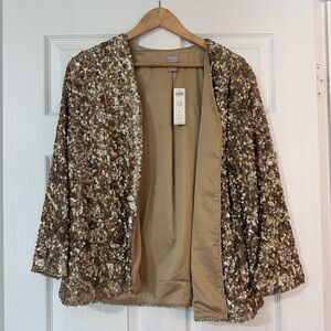 Chico's Shimmering Gold Jacket- NWT